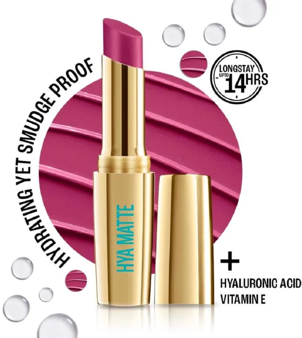 Lakmé 9to5 Hya Matte Lipstick Bold Berry 3.6gm (Boss Lady Brown