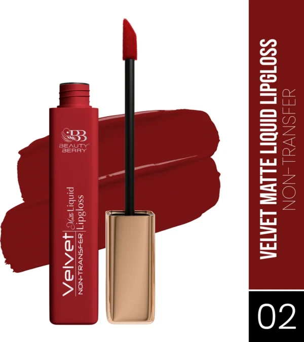 beauty berry Velvet Waterproof Long Lasting & Non-Transfer Liquid Lipstick for Women
