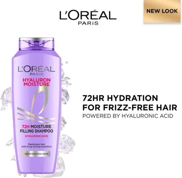 L'Oréal Paris Hyaluron Moisture 72H Moisture Filling Shampoo | For Dry & Dehydrated Hair