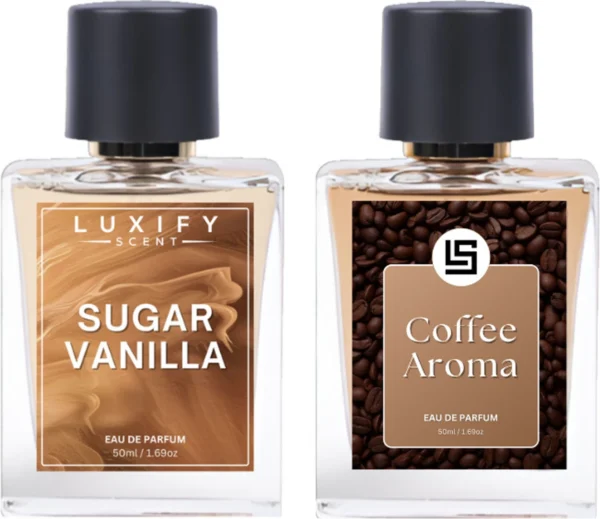 Luxify Scent Sugar Vanilla & Coffee Aroma Combo | Pure Parfum | Luxury Gift | Eau de Parfum  -  100 ml (For Men & Women)