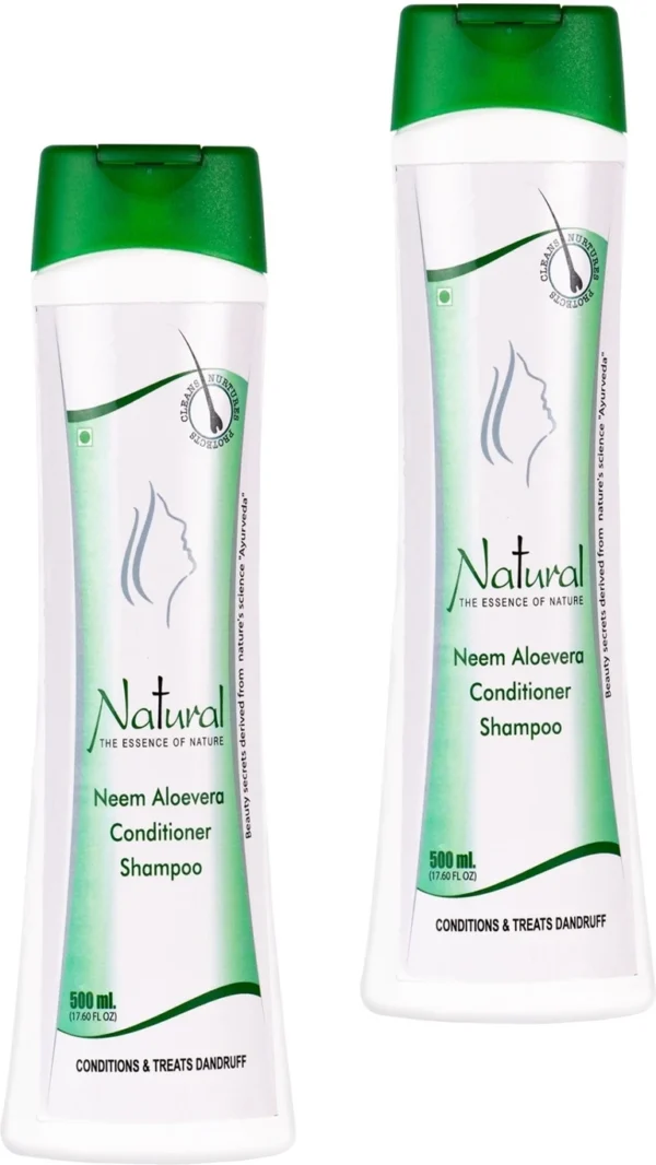 NATURAL The Essence of Nature Shampoo with Conditioner for Dull and Dry Hair (Pack of 2) (1000 ml)