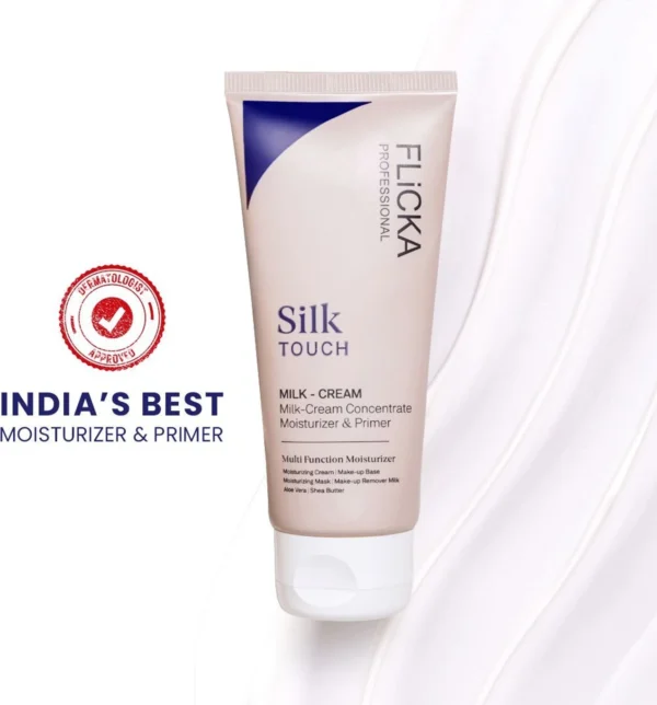 Flicka Silk Touch Milk-Cream Moisturizer for Face Makeup Long-Lasting Primer  - 60 g (WHITE)