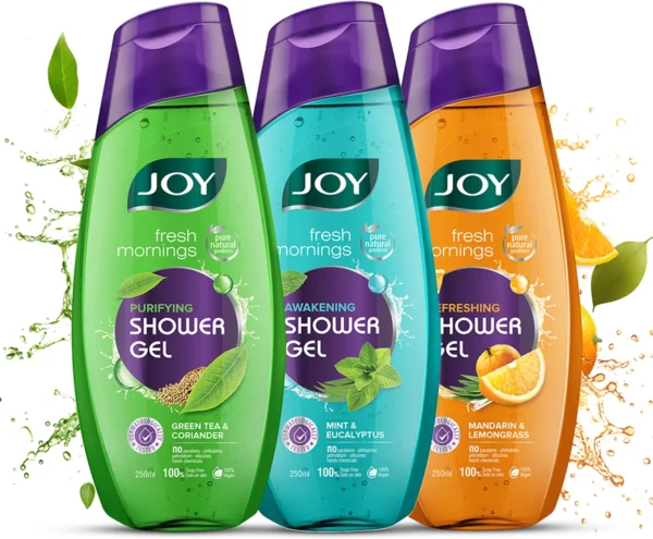 Joy Fresh Morning Purifying+Awakening+Refreshing Shower Gel Body Wash (3 x 250 ml)
