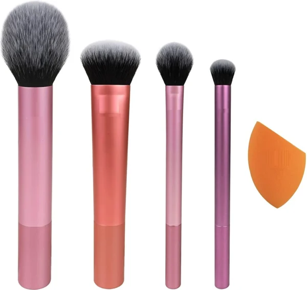 Real Techniques Everyday Essentials Makeup Brush Set (Set Of 5) (Pack of 5)
